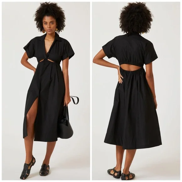 Anthropologie Twist Waist Midi Shirtdress NWT - Picture 1 of 10